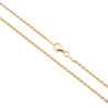 CATENA CORDA DIAMANTATA 035 SEZIONE MM 1.7 LUNGHEZZA CM 45 IN ARGENTO 925 GALVANICA ORO