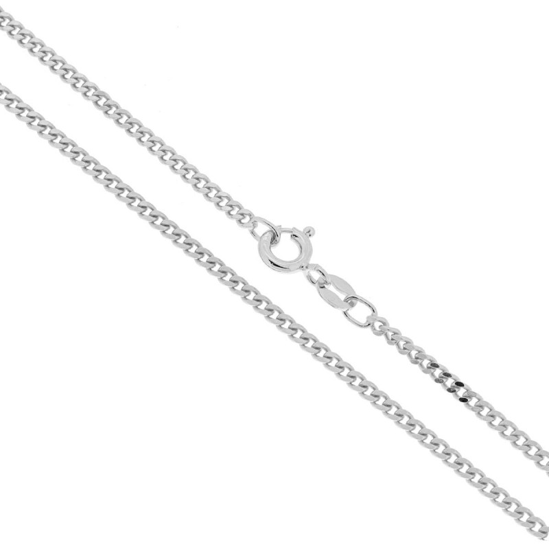 CATENA GRUMETTA DIAMANTATA 060 SEZIONE MM 2.1 LUNGHEZZA CM 80 IN ARGENTO 925 GALVANICA RODIO