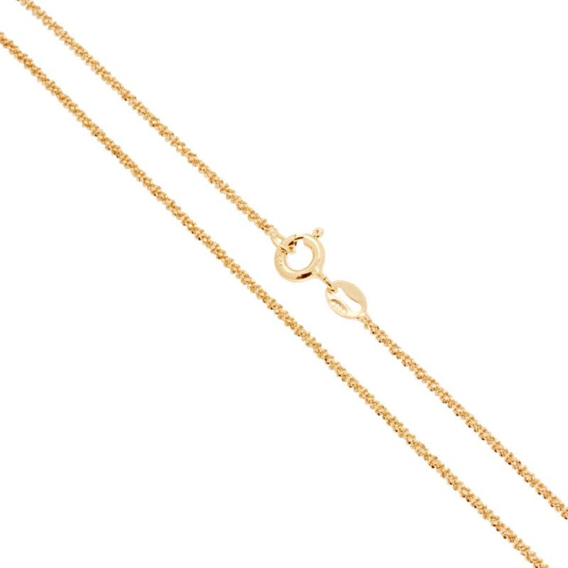 CATENA DISCO DIAMANTATA 025 SEZIONE MM 1.5 LUNGHEZZA CM 50 IN ARGENTO 925 GALVANICA ORO