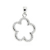 CIONDOLO FIORE CON CUBIC ZIRCONI IN ARGENTO 925 GALVANICA RODIO