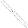 CATENA FIGARO DIAMANTATA 050 SEZIONE MM 1.8 LUNGHEZZA CM 50 IN ARGENTO 925
