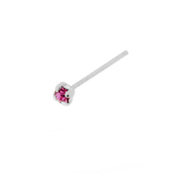 PIERCING NASO CHIODINO A GRIFFE CON CUBIC ZIRCONIA MULTICOLOR 1.6 MM IN ARGENTO 925
