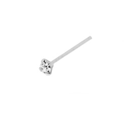 PIERCING NASO CHIODINO A GRIFFE CON CUBIC ZIRCONIA MULTICOLOR 1.6 MM IN ARGENTO 925