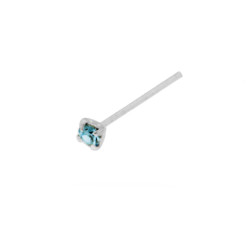 PIERCING NASO CHIODINO A GRIFFE CON CUBIC ZIRCONIA MULTICOLOR 1.6 MM IN ARGENTO 925
