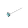 PIERCING NASO CHIODINO CON CUBIC ZIRCONIA MULTICOLOR MM 2 A GRIFFE TONDO IN ARGENTO 925