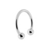BODY PIERCING CIRCULAR BARBELL MM 12.5 CON PALLINE MM 3 IN ACCIAIO CHIRURGICO