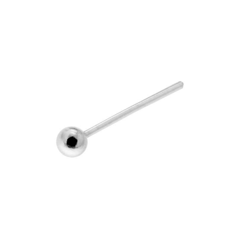 PIERCING NASO CHIODINO CON PALLINA MM 2.0 IN ARGENTO 925