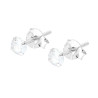 ORECCHINI PUNTO LUCE TONDO MM 4 A GRIFFE CON ZIRCONE BIANCO IN ARGENTO 925