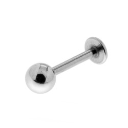 BODY PIERCING LABRET MM 12 CON PALLINA MM 4 IN ACCIAIO CHIRURGICO