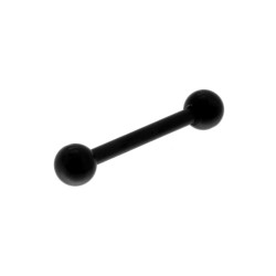 BODY PIERCING BARBELL MM 18 CON PALLINE MM 3 COLORE NERO IN ACCIAIO CHIRURGICO
