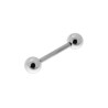 BODY PIERCING BARBELL MM 17 CON PALLINA MM 4 IN ACCIAIO CHIRURGICO