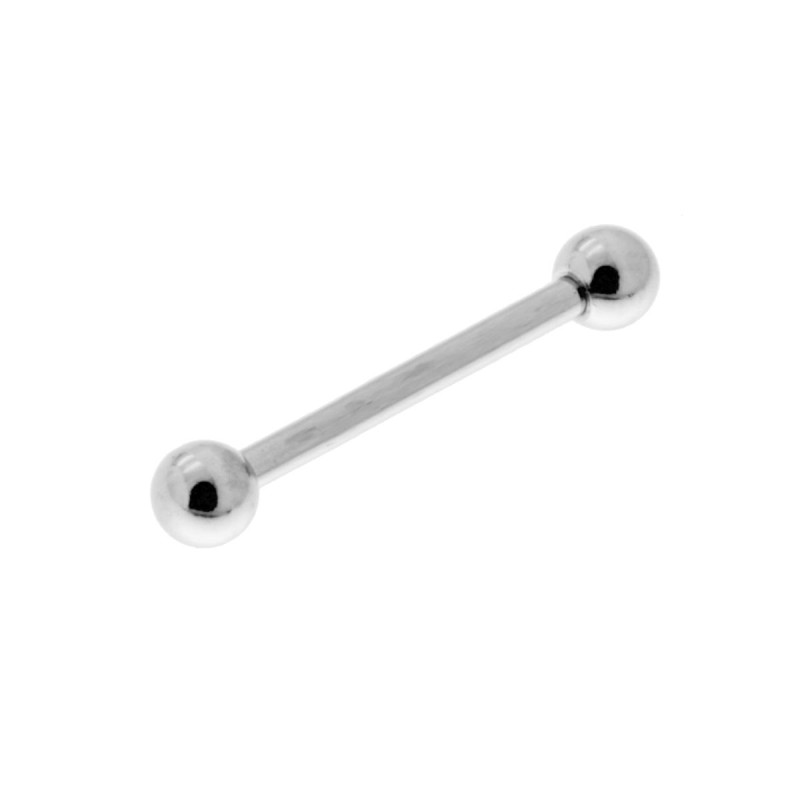 BODY PIERCING BARBELL MM 19 CON PALLINE MM 3 IN ACCIAIO CHIRURGICO