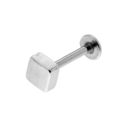BODY PIERCING LABRET MM 11 CON CUBO MM 4 IN ACCIAIO CHIRURGICO