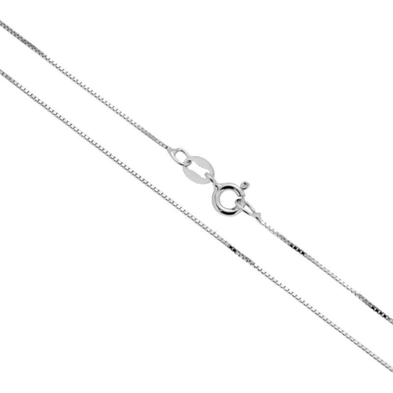 CATENA VENEZIANA DIAMANTATA 012 SEZIONE MM 0.7 LUNGHEZZA CM 40 IN ARGENTO 925 GALVANICA RODIO