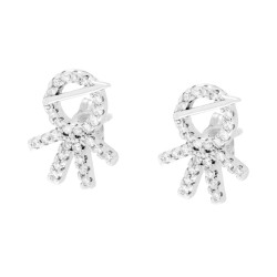 ORECCHINI BIMBO CON ZIRCONI BIANCHI IN ARGENTO 925 GALVANICA RODIO