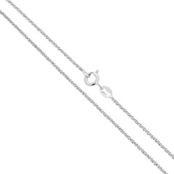 CATENA DISCO DIAMANTATA 025 SEZIONE MM 1.5 LUNGHEZZA CM 40 IN ARGENTO 925 GALVANICA RODIO