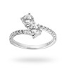 ANELLO SOLITARIO CONTRARIÈ CON ZIRCONE BIANCO MM 5 IN ARGENTO 925 RODIATO