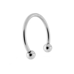 BODY PIERCING CIRCULAR BARBELL MM 15 CON PALLINE MM 3 IN ACCIAIO CHIRURGICO