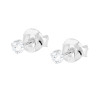 ORECCHINI PUNTO LUCE TONDO MM 2.5 A GRIFFE CON ZIRCONE BIANCO IN ARGENTO 925