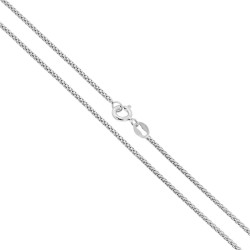 CATENA COREANA BOMBATA DIAMANTATA 160 SEZIONE MM 1.6 LUNGHEZZA CM 50 IN ARGENTO 925 GALVANICA RODIO