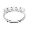ANELLO VERETTA CON CUBIC ZIRCONIA BIANCHI MM 3.5 IN ARGENTO 925 GALVANICA RODIO
