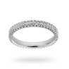 ANELLO ETERNITY VERETTA CON ZIRCONI BIANCHI MM 3 IN ARGENTO 925 RODIATO