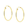 ORECCHINI A CERCHIO LISCIO MM 40 CON CANNA MM 2.1 IN ARGENTO 925 GALVANICA ORO