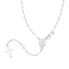 COLLANA ROSARIO CM 50 CON GRANI A PALLINA MM 2 IN ARGENTO 925 GALVANICA RODIO
