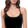 COLLANA TURCHESE MM 4 IN VETRO PERLATO CON FILO E CHIUSURA IN ARGENTO 925 GALVANICA RODIO