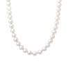 COLLANA PERLA BIANCA MM 8 IN VETRO PERLATO CON FILO E CHIUSURA IN ARGENTO 925 GALVANICA RODIO