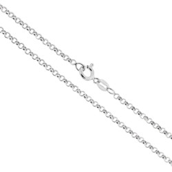 CATENA ROLO 035 SEZIONE MM 2.3 LUNGHEZZA CM 90 IN ARGENTO 925 GALVANICA RODIO
