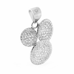 CIONDOLO CERCHI CON ZIRCONI IN ARGENTO 925 GALVANICA RODIO