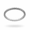 ANELLO ETERNITY VERETTA A GRIFFE CON ZIRCONI BIANCHI MM 2 IN ARGENTO 925 RODIATO