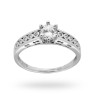 ANELLO SOLITARIO A GRIFFE CON ZIRCONE BIANCO MM 5 IN ARGENTO 925 RODIATO