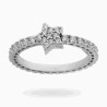 ANELLO ETERNITY STELLA CON ZIRCONI BIANCHI IN ARGENTO 925 RODIATO