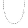 COLLANA ROSARIO MODELLO GIROCOLLO CM 50 CON GRANI A PALLINA LISCIA MM 3 IN ARGENTO 925 GALVANICA RODIO