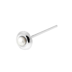 PIERCING NASO CHIODINO CON CERCHIETTO E PERLA MM 3.4 IN ARGENTO 925