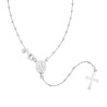COLLANA ROSARIO CM 45 CON GRANI A PALLINA MM 2 IN ARGENTO 925 GALVANICA RODIO