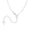 COLLANA ROSARIO CM 50 CON PALLINE DIAMANTATE MM 2,5 IN ARGENTO 925 GALVANICA RODIO