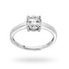 ANELLO SOLITARIO A GRIFFE CON ZIRCONE BIANCO MM 6 IN ARGENTO 925 RODIATO