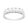 ANELLO VERETTA CON CUBIC ZIRCONIA BIANCHI MM 4 IN ARGENTO 925 GALVANICA RODIO