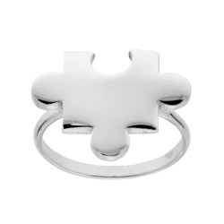 ANELLO CON ACCESSORIO PUZZLE IN ARGENTO 925 GALVANICA RODIO