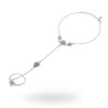 ANELLO BRACCIALE BACIAMANO CON ACCESSORIO GOCCIA E ZIRCONI IN ARGENTO 925 RODIATO