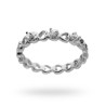 ANELLO ETERNITY CON CUORI E ZIRCONI IN ARGENTO 925 RODIATO