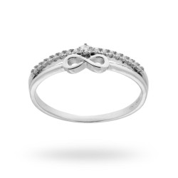 ANELLO CON INFINITO E ZIRCONI IN ARGENTO 925