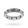 ANELLO ROSARIO CON ZIRCONI NERI IN ARGENTO 925