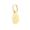 CIONDOLO MEDAGLIA OVALE CON MADONNA MIRACOLOSA MM 14 IN ARGENTO 925 GALVANICA ORO