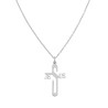 COLLANA CATENA FORZATINA CON CROCE CON SCRITTA JESUS IN ACCIAIO