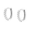 ORECCHINI CERCHIO MM 13 CON ZIRCONI BIANCHI IN ARGENTO 925 GALVANICA RODIO