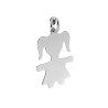CIONDOLO BIMBA PLAIN MM 25 IN ARGENTO 925 GALVANICA RODIO